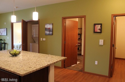 Watermark Lofts - Kitchen / Hall with Dramatic High Ceilings
