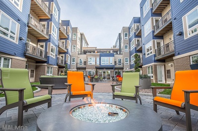 Veritas Village - First Floor Courtyard with Fire Pit