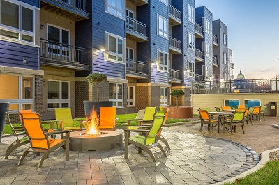Veritas Village - Fire Pit with Capitol View