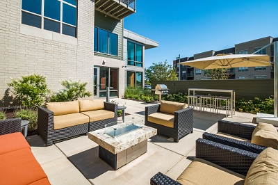 The Reserve at High Point - Private Outdoor Terrace with Fireplace and Grilling Station